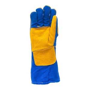 Gants de soudage et de barbecue en cuir de vachette pleine fleur renforcé, haute performance, résistants à l'abrasion et à la chaleur, usage général - Product Image 4
