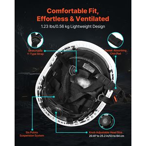 Casco di Sicurezza Certificato EN397 in ABS Ventilato con Sospensione a 6 Punti Regolabile per Sicurezza in Cantiere - Product Image 4
