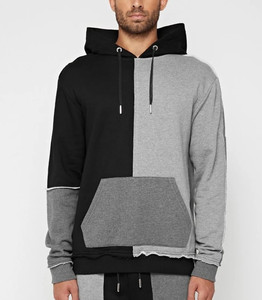 Chándal con Capucha para Hombre, Color Negro y Gris, Corte Casual, para Otoño, Transpirable, Corte Regular, con Bolsillos Laterales - Product Image 2