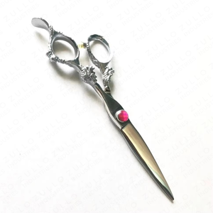 Salon Professional <b>Barber</b> Scissors <b>Set</b> Color Coated High Carbon Steel Hair Cutting Shears with Removable Finger Ring Design - Product Image 3