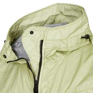 Veste coupe-vent légère à capuche pour homme, fermeture éclair intégrale, coupe-vent, vert clair uni, vêtements de sport - Product Image 2