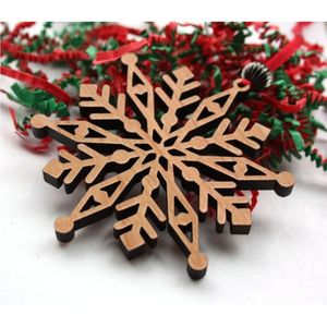 Wholesale Laser Cut Wooden Christmas Tree <b>Snowflake</b> Ornaments Holiday Hanging Decor Bulk Xmas Tree <b>Decorations</b> Factory Direct - Product Image 5