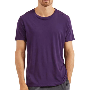Custom Logo Men's 100% Cotton Blank Casual Breathable Solid Color Simple T Shirt Plain Short <b>Sleeve</b> - Product Image 5