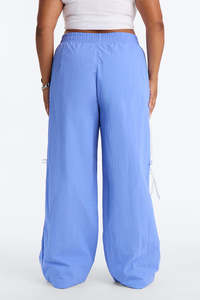 Pantalon de jogging décontracté pour femme à jambe large avec nœud latéral et taille élastique, style streetwear - Product Image 6