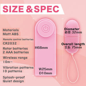 Mini vibromasseur de taille pour femme, stimulation clitoridienne, télécommande sans fil, 10 modes, pour usage hôtelier - Product Image 2