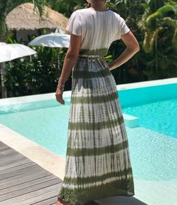 Resort Beach Fun Soft Rayon <b>Women</b> Wear Tie Dye Wrap Dress <b>Kimono</b> - Product Image 3