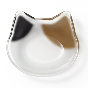 Petite assiette coconeco, fabriquée au Japon, adorable assiette en forme de chat, verre soda, maison, bureau, café, pause thé - Product Image 1