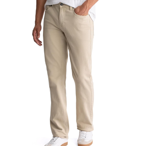 Pantalones de Felpa Francesa de Pierna Recta para Hombre, Mezcla de Algodón Elástico, Pantalones Deportivos Casuales Sin Mezcla de Denim con Bolsillos - Product Image 4