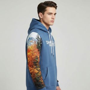 Sudadera con Capucha Sublimada para Hombre, Venta al Por Mayor OEM, Logotipo Personalizado, Resistente al Viento, Transpirable, 100% Poliéster, Alta Calidad - Product Image 3