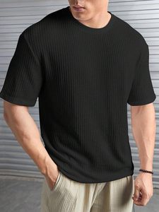 เสื้อยืดผู้ชายทรงหลวมไหล่ตก ดีไซน์ทันสมัย ผ้าเจอร์ซีย์เนื้อแน่น 280gsm ลายพิมพ์  ไม่ยับง่าย - Product Image 2
