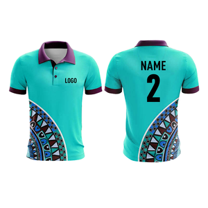 เสื้อกอล์ฟผู้ชายพิมพ์ลายดิจิตอลสุดหรู แบบซับลิเมชั่น สกรีนชื่อสโมสรได้ ทรงปกติ ผ้าโพลีเอสเตอร์ 100% แห้งเร็ว สวมใส่สบาย - Product Image 5