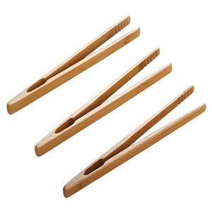 Pinzas de Madera Ecológicas para Tostadas, Pinza de Bambú para Alimentos, Pan, Frutas, Ensaladas, Queso, Pinza para Pan, Utensilio de Cocina para el Hogar - Product Image 1