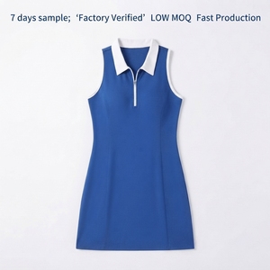 Robe de tennis personnalisée pour le fitness, tenue athlétique dos nu, vêtements de golf, tenue de tennis d'extérieur pour femme, ensemble en polyester - Product Image 5