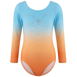Nouveau design, justaucorps de gymnastique personnalisé pour filles, en spandex, à manches longues, avec strass, service OEM, pour adultes, à nouer - Product Image 6