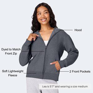 Sudadera Deportiva para Mujer, Otoño-Invierno, con Cierre Completo, Holgada, Lisa, para Fitness, con Bolsillos - Product Image 2