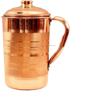 Jarra de Agua de Cobre Puro con Acabado Mate y Logotipo Personalizado, Fabricante de Jarras Ayurvédicas para la Salud - Product Image 2