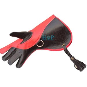 Guante de cetrería de cuero resistente para hombre, para el manejo de aves de presa – Guante protector reforzado con puño extra largo para halcón - Product Image 1