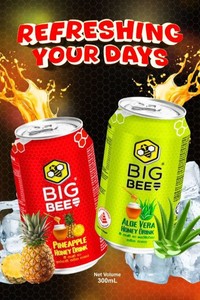 Acacia Big Bee Bebida de miel natural Aloe Vera 325ml No carbonatado Refrescante Bajo en azúcar con sabor Halal Opción Alto antioxidante - Product Image 3