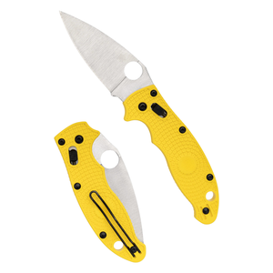 Cuchillos Plegables Portátiles de Acero Inoxidable con Mango Texturizado Antideslizante Amarillo, Hoja Afilada, Orificio de Apertura para el Pulgar y Bloqueo Deslizante - Product Image 1