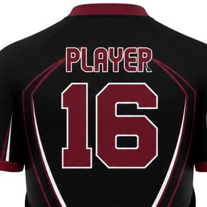 Maillot de football noir et rouge, uniforme de football athlétique avec design léger pour les entraînements et les compétitions des joueurs de club - Product Image 4
