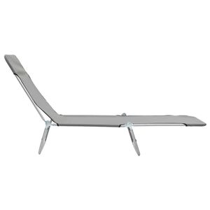 Juego de 2 Tumbonas de Acero con Recubrimiento en Polvo Gris, Muebles de Exterior Duraderos - Product Image 6