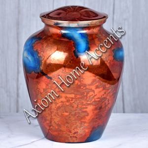 Urna de latón única para cenizas humanas con diseño personalizado, contenedor conmemorativo seguro y duradero de Axiom Home Accents - Product Image 3