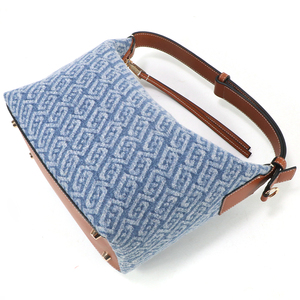 Custom Denim Women's Wallet <b>Handbag</b> With Embossed Logo Zipper Closure And Waterproof Design - Product Image 4