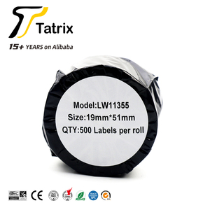 Tatrix 11355 LW-11355 LW11355 Noir sur Blanc étiquette imprimante Code À Barres Thermique Autocollant Étiquette D'adresse pour <span class=keywords><strong>Dymo</strong></span> LW450 Turbo - Product Image 3