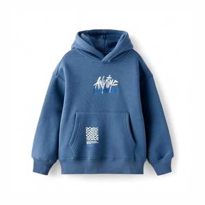 Sweat à capuche 100% coton de haute qualité, délavé à l'acide, série High Street, effet vieilli, délavé à la pierre, style vintage - Product Image 1