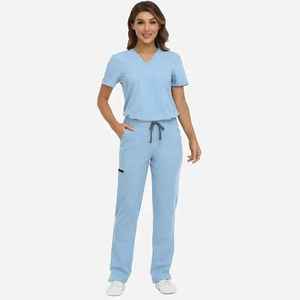 Dental Clinic Nursing Uniform <b>Sets</b> Short Sleeve Medical Scrubs Uniforms Women and Men Surgical Hospital Uniforms - Product Image 3