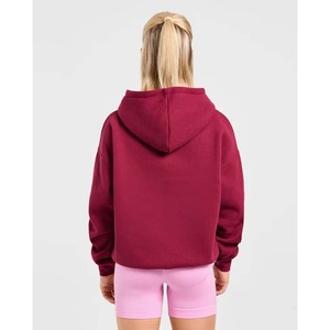 Sweat à capuche oversize pour femme en molleton de coton, couleur unie, manches classiques, respirant, avec poches, idéal pour l'automne - Product Image 6