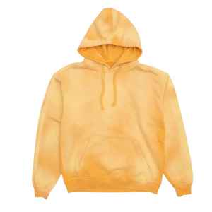 Sudadera con capucha amarilla deslavada estilo vintage para hombre y mujer, sudadera oversize de algodón, estilo streetwear, suave forro polar. - Product Image 5