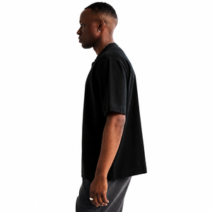 2026 Black Short Sleeve <b>Henley</b> T-<b>Shirt</b> Regular Fit Casual Style 100% Cotton Jersey Fabric O-Neck Design - Product Image 5