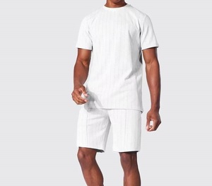 Latest Design Ribbed Men Clothing <b>Twins</b> <b>Set</b> 2pcs Summer T-Shirt & Short <b>Set</b> For Gym Fitness Muscles Workout Mens Rib Shorts <b>Sets</b> - Product Image 5