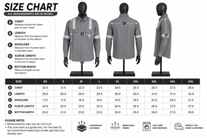 Chemise de travail réfléchissante pour hommes, uniforme personnalisé, manches longues, vêtements de sécurité, chemise utilitaire industrielle, fabricant en gros - Product Image 5