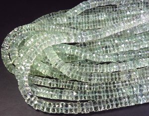 High Quality Natural Amethyst Gemstone Beads 6mm Heishi/Rondelle Shape Faceted Green 16" Inch Strand Center Drilled DIY - Product Image 6