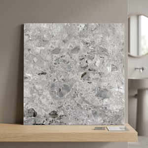 Azulejos de Porcelana Pulida para Piso, Estilo Mármol Crema Glamour, 600x600mm, Mate, Tipo Ladrillo Refractario, Adhesivo para Azulejos de Piscina - Product Image 3