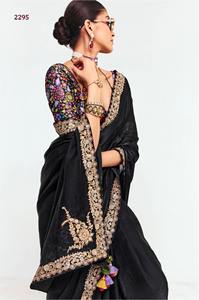 Elegante Saree de Seda Suave para Fiestas y Bodas, con Blusa de Diseño Exclusivo, el Más Vendido para Mujer - Product Image 2