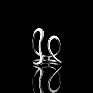 Wavy Silver Plated <b>Thumb</b> <b>Ring</b> Minimalist <b>Adjustable</b> Open <b>Ring</b> Brass Modern Wavy <b>Ring</b> Arthritis Finger Splint <b>Ring</b> For Wholesale - Product Image 2