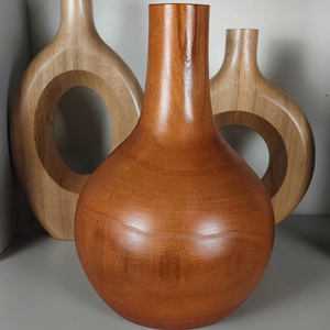 Jarrón Decorativo de Madera Tallada Ligero de Estilo Moderno, 100% Natural, Diseños Personalizados, Decoración del Hogar, MULTI CRAFT - Product Image 3