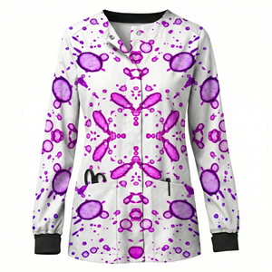 Chaquetas Médicas Personalizadas al por Mayor con Estampado Propio, Chaqueta de Trabajo Médica de Manga Larga, Chaquetas de Trabajo para Spa, Salón de Belleza, Hospital - Product Image 2