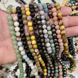 Cuentas de Piedras Preciosas Semipreciosas Naturales de 8mm al por Mayor, Hilo de 44-47 Cuentas Talladas, Cuentas de Cristal Ecológicas para Pulseras y Joyería - Product Image 5