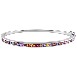 Brazalete de Zafiros Múltiples en Plata de Ley 92.5 KLSB-20395 - Product Image 1