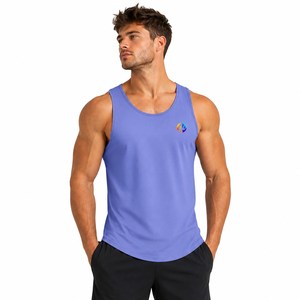 Le style classique offre un confort doux et des coutures soignées au débardeur pour homme, léger et pratique pour l'entraînement en salle de sport et les sorties à la plage. - Product Image 1