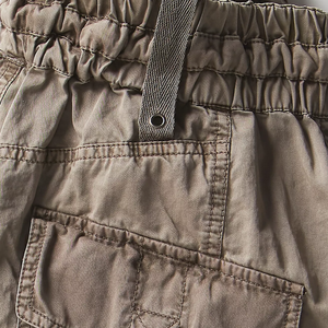 High Quality Women Mid Waist Loose Fit Cargo Pants Drawstring Closure <b>Balloon</b> Stripe Barrel Full Length Casual Summer Sweatpants - Product Image 6
