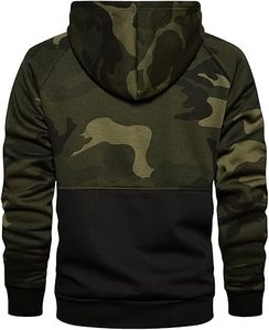 Sudadera con Capucha de Felpa Francesa Transpirable de Algodón con Diseño de Camuflaje, Estampado, Talla Grande, Estilo Táctico, para Invierno - Product Image 6