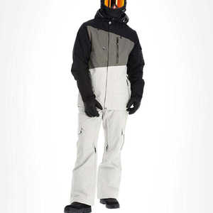 Chaqueta de Esquí para Hombre con Bloques de Color, Capucha, Impermeable, Gore-Tex, Aislamiento Sintético, Cierre de Cremallera, Ropa para Nieve al Aire Libre - Product Image 1