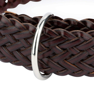 Genuine leather dog collar designed with <b>braided</b> pattern for strength comfort and long term use in very wholesale price - Product Image 4
