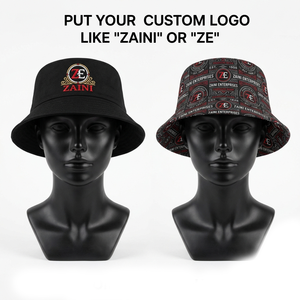 Sombrero de Pescador Casual para Exteriores, Premium, 260 GSM, Poliéster/Algodón, Bordado 3D, Logotipo Personalizable, Color Negro - Product Image 1