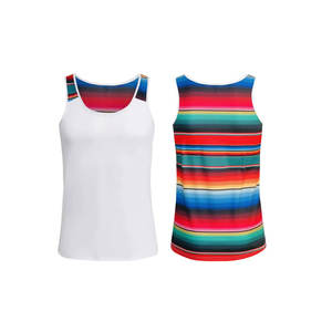 Nuevo chaleco, eventos deportivos, camiseta sin mangas de secado rápido muscular, sublimación sin costuras, camiseta sin mangas con sublimación para correr en blanco para hombres - Product Image 6